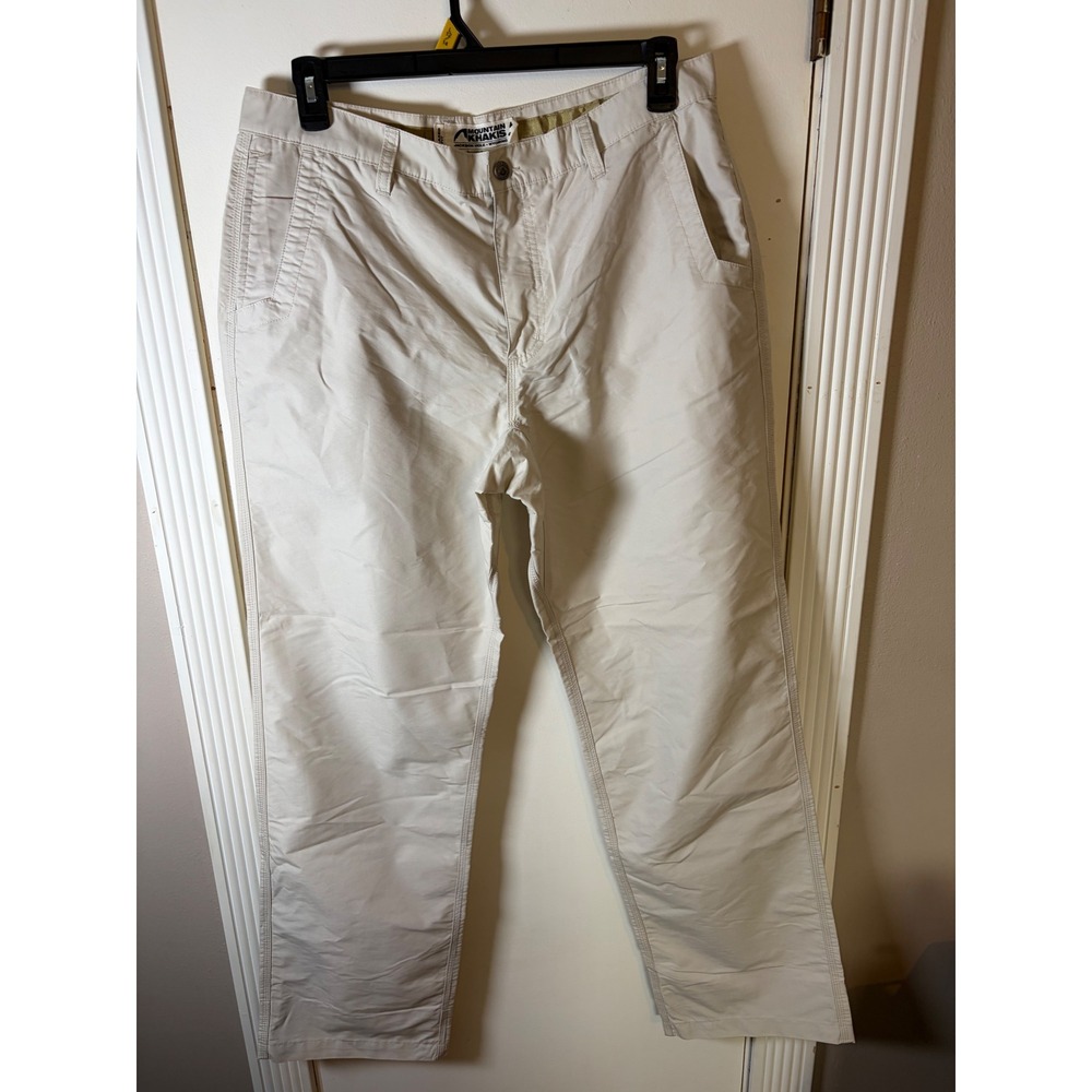 Mountain Khakis Relaxed Fit Pants Mens 36x34 Tan Jackson Hole Wyoming Cotton